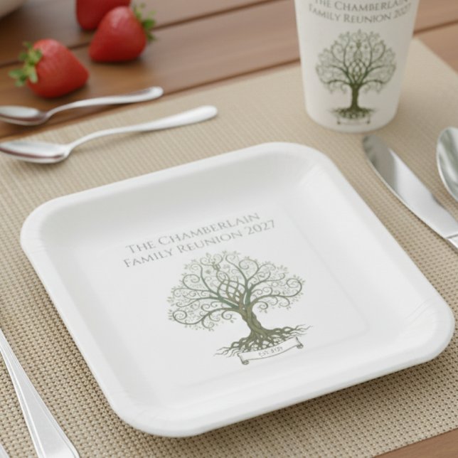 Assiettes En Carton Family Reunion (Family reunion paper plates)
