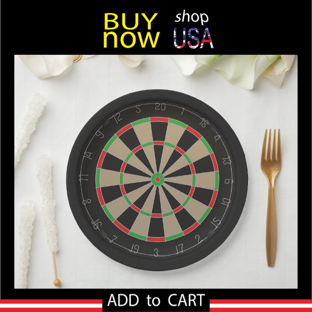 Assiettes En Carton Fans fléchés 🎯 😍 Dartboard (Créateur téléchargé)