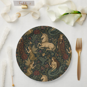 Assiettes En Carton Fantaisie Académique Féminine