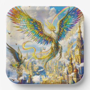 Assiettes En Carton Fantastique ville de griffon Steampunk mignon