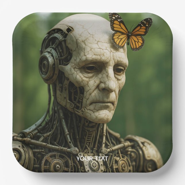 Assiettes En Carton Fantasy Cute Surrealism Butterfly Face (Recto)