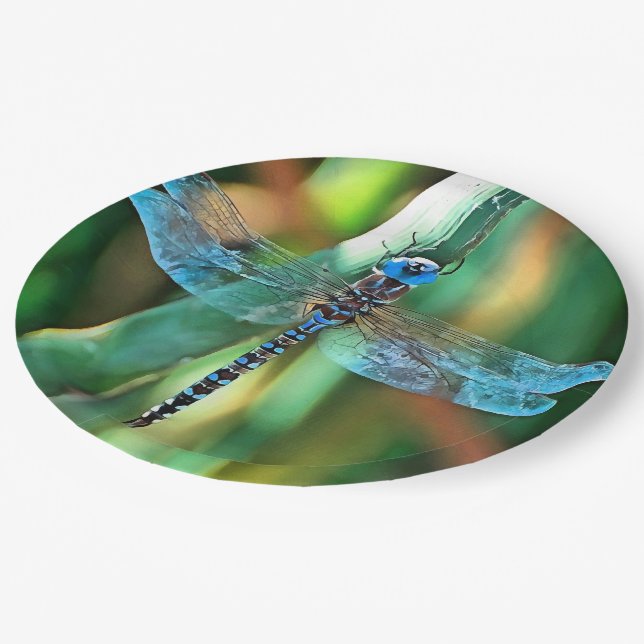 Assiettes En Carton Fantasy Dragonfly (Angle)