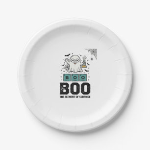Assiettes En Carton Fantôme d'Halloween Boo Science Drôle Vintage_1