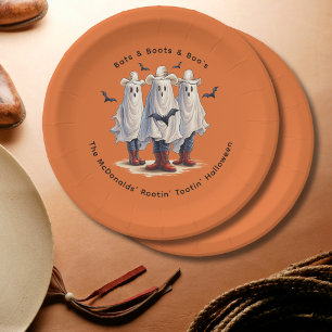 Assiettes En Carton Fantômes de Cow-boy effrayants Halloween personnal