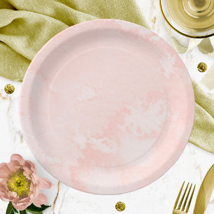 Assiettes En Carton Fard rosé Romantique Féminin Lavis de mariage