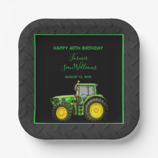 Assiettes En Carton Farmer's 40th Birthday Party