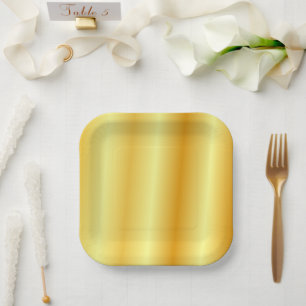 Assiettes En Carton Faux Gold Modèle tendance Élégant Glamour