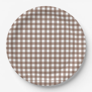Assiettes En Carton Faye et Lauren Brown En vichy