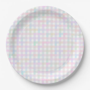 Assiettes En Carton Faye et Lauren Pastel En vichy Multocolor