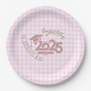 Assiettes En Carton Faye et Lauren Pink En vichy Graduation 2025