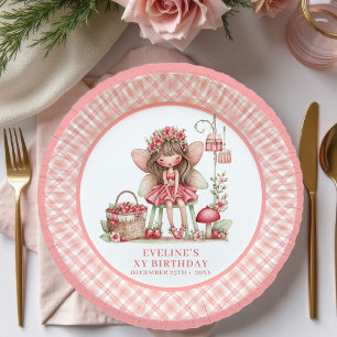 Assiettes En Carton Fée Capricieuse Fille 4ème Anniversaire Papier Ros