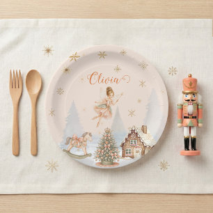 Assiettes En Carton Fée de la danseuse de sucre du casse-noisette Douc