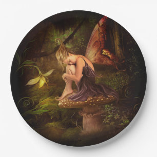 Assiettes En Carton fée des champignons