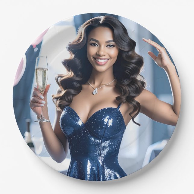 Assiettes En Carton Félicitations du Parti (Devant)