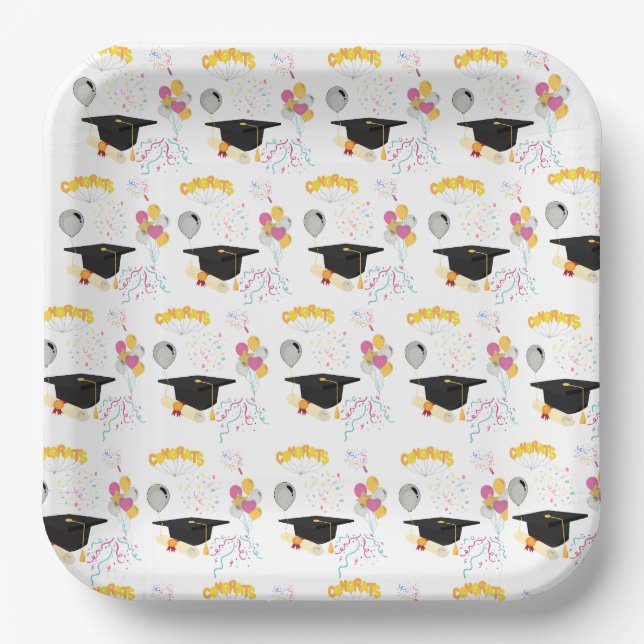 Assiettes En Carton Félicitations Grad (Recto)