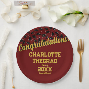 Assiettes En Carton Félicitations pour la finalisation Personnaliser M