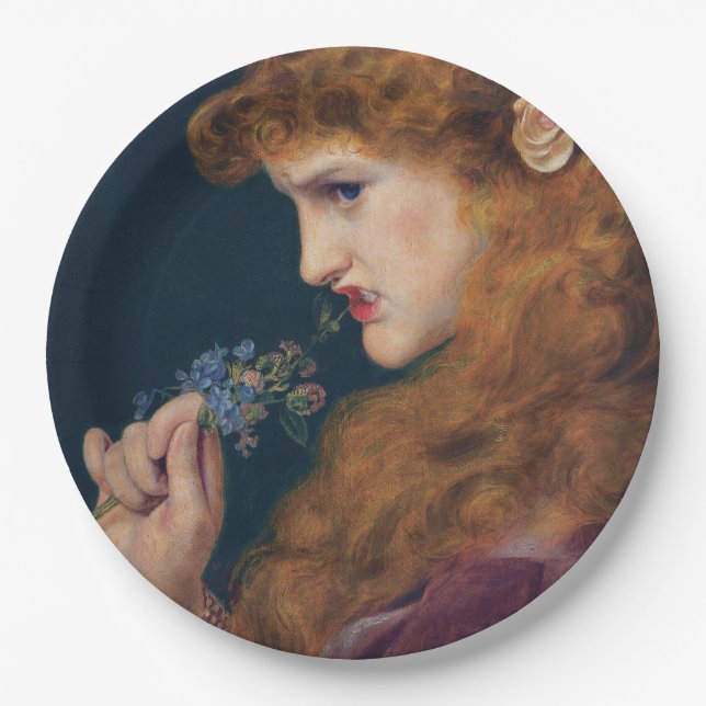 Assiettes En Carton Femme aux cheveux roux (Ombre de l'amour) (Divorce (Devant)