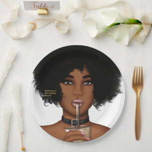 Assiettes En Carton Femme noire