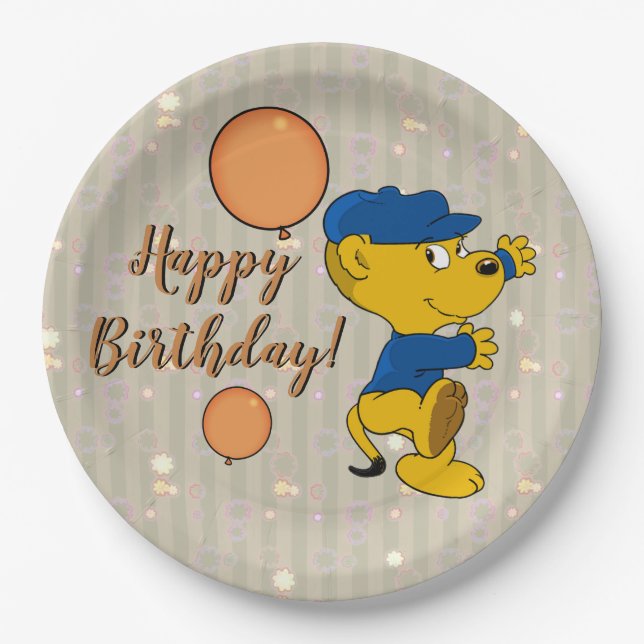 Assiettes En Carton Ferald | Anniversaire optimiste (Devant)