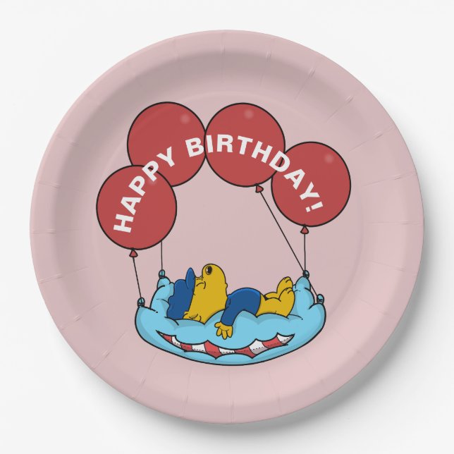 Assiettes En Carton Ferald | Ballons d'anniversaire (Devant)