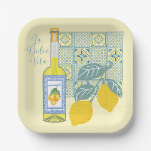 Assiettes En Carton Ferme aux citrons Rétro