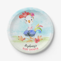 Ferme de Baby shower de coq écolière