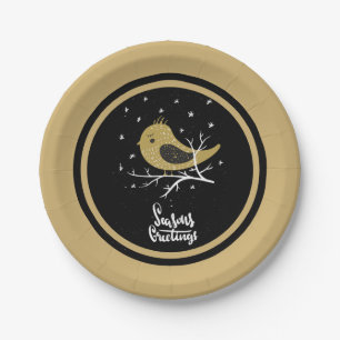 Assiettes En Carton Festif Golden Holiday Fun