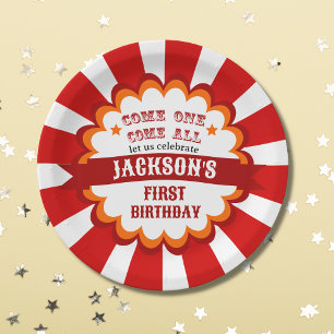 Assiettes En Carton Festival de cirque Carnival Anniversaire de enfant