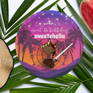 Assiettes En Carton Festival de musique   Ferris Wheel Palms Sweet 16