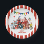 Assiettes En Carton Festival du cirque vintage Carnaval Spectacle Enfa<br><div class="desc">Festival du Carnaval de cirque vintage Spectacle Plaques de papier pour l'anniversaire des enfants. Le design présente un arrière - plan blanc classique avec des aquarelles vintages illustrant des actes de cirque ! Thème fantastique pour une fête anniversaire de enfant et adapté à tous les âges.</div>