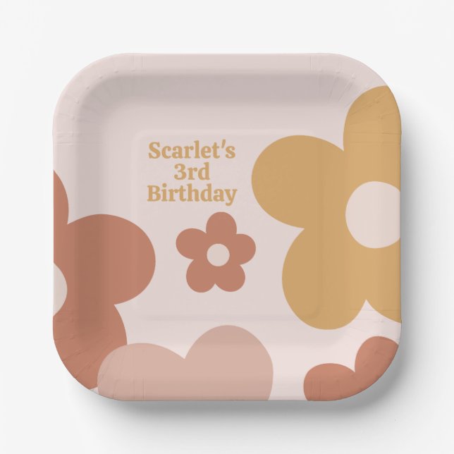 Assiettes En Carton Festivités Boho (Recto)