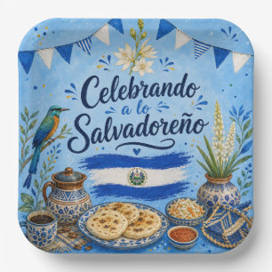 Assiettes En Carton Fête à la salvadorienne El Salvador Party