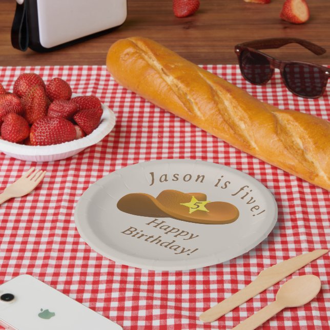 Assiettes En Carton Fête à thème Cowboy (Pique-nique)