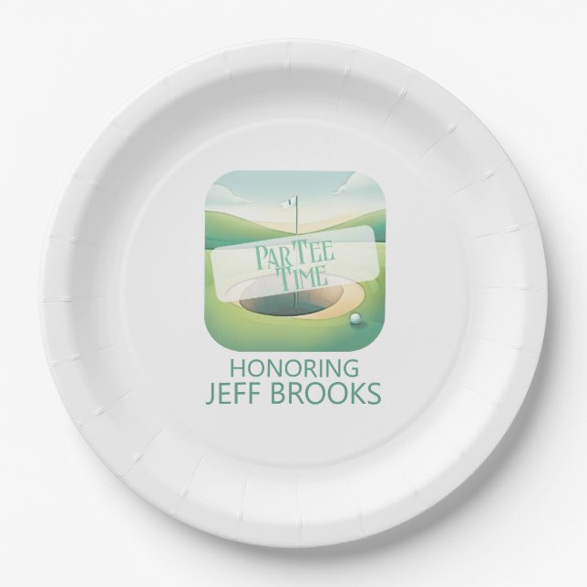 Assiettes En Carton Fête à thème de golf (Devant)