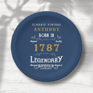 Assiettes En Carton Fête Anniversaire Ajouter Nom Et Année Plaques Pap
