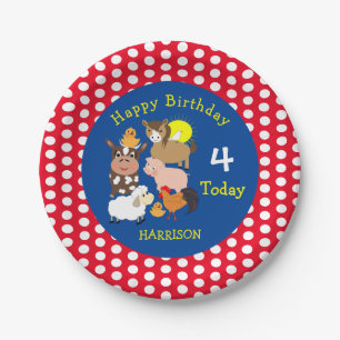 Assiettes En Carton Fête Anniversaire de enfant à thème pour animau