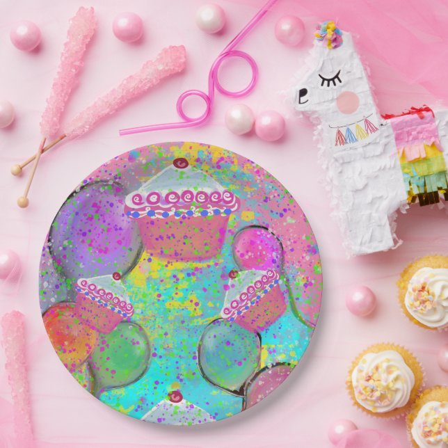 ASSIETTES EN CARTON FÊTE D'ANNIVERSAIRE (Fête)