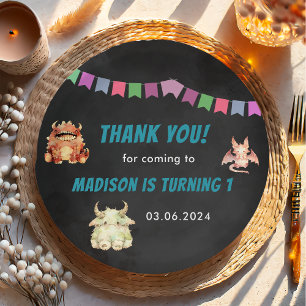 Assiettes En Carton Fête d'anniversaire à thème de Little Monster