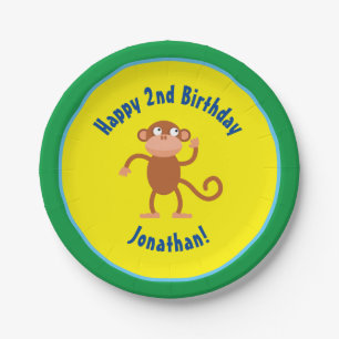 Assiettes En Carton Fête d'anniversaire animale de plaques à papier