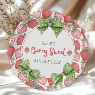 Assiettes En Carton Fête d'anniversaire Berry Sweet 6 fraises