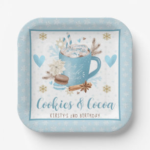 Assiettes En Carton Fête d'anniversaire Cookies Bleus & Cocoa