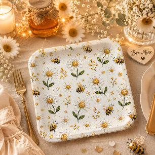Assiettes En Carton Fête d'anniversaire Daisy Bee