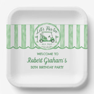 Assiettes En Carton Fête d'anniversaire de 30 ans thème golf Faisons l