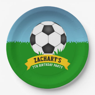 Assiettes En Carton Fête d'anniversaire de football