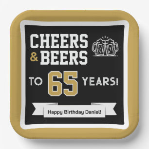 Assiettes En Carton Fête d'anniversaire de football adulte Cheers and 