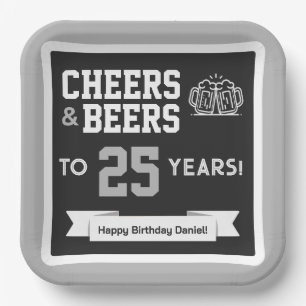Assiettes En Carton Fête d'anniversaire de football pour adultes Cheer