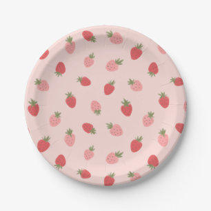 Assiettes En Carton Fête d'anniversaire de fraises