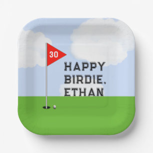 Assiettes En Carton Fête d'anniversaire de golf