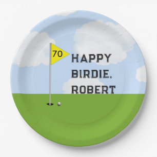Assiettes En Carton Fête d'anniversaire de golf