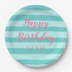 Assiettes En Carton Fête d'anniversaire de la piscine pour filles
